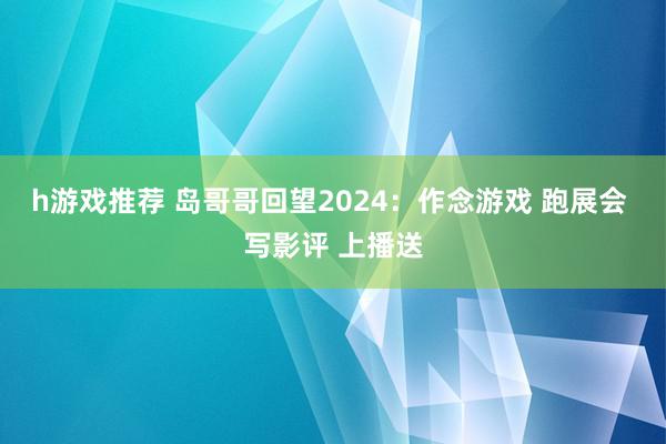 h游戏推荐 岛哥哥回望2024：作念游戏 跑展会 写影评 上播送