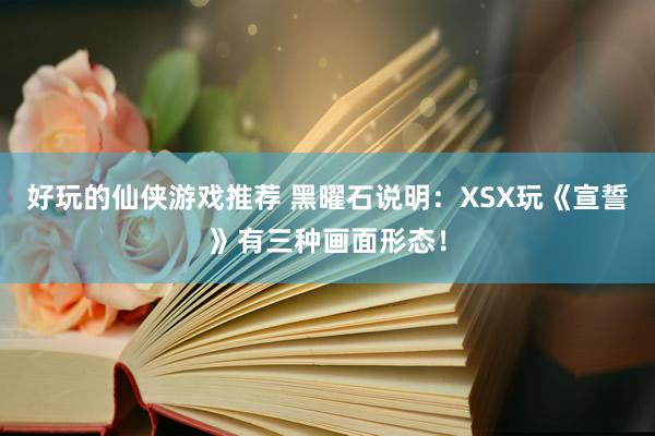 好玩的仙侠游戏推荐 黑曜石说明：XSX玩《宣誓》有三种画面形态！