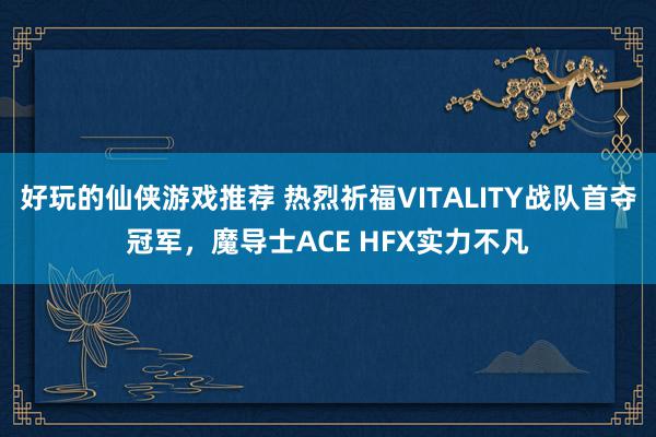 好玩的仙侠游戏推荐 热烈祈福VITALITY战队首夺冠军，魔导士ACE HFX实力不凡